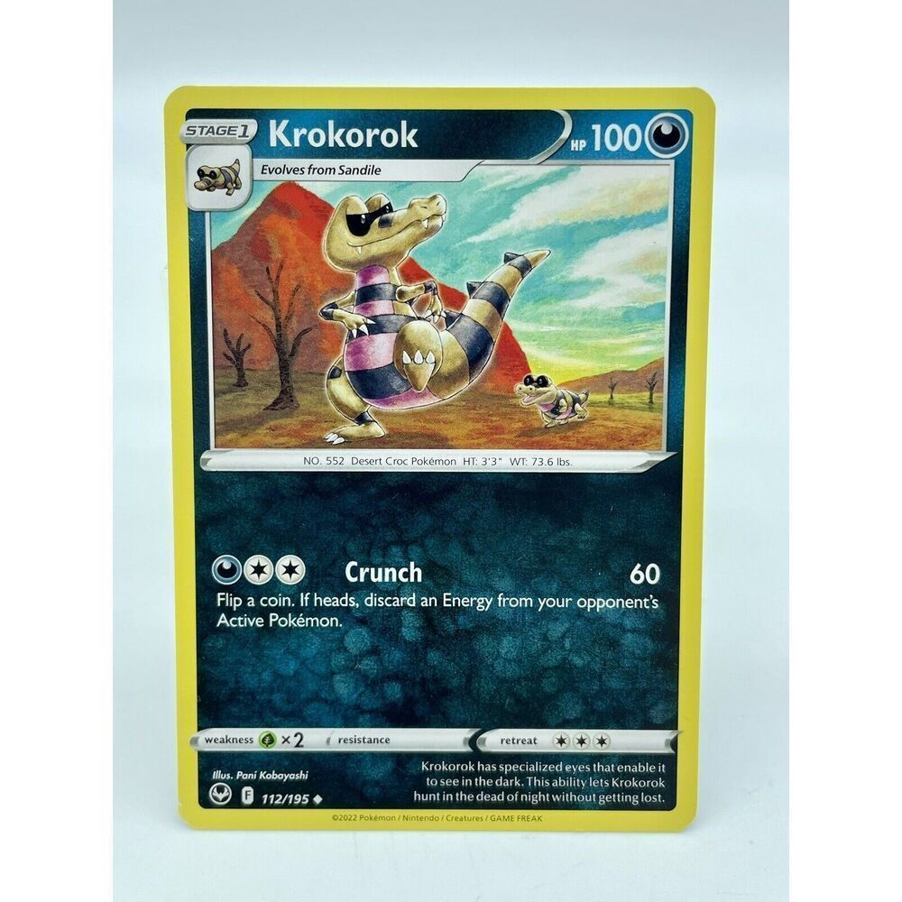 Krokorok 112/195 SWSH: Silver Tempest Non-Holo Pokémon TCG Mint Unplayed